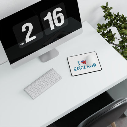 I Love England Non-Slip Gaming Mouse Pad, Gamer Gift, Office Decor, UK Pride, Mouse Mat, British Themed
