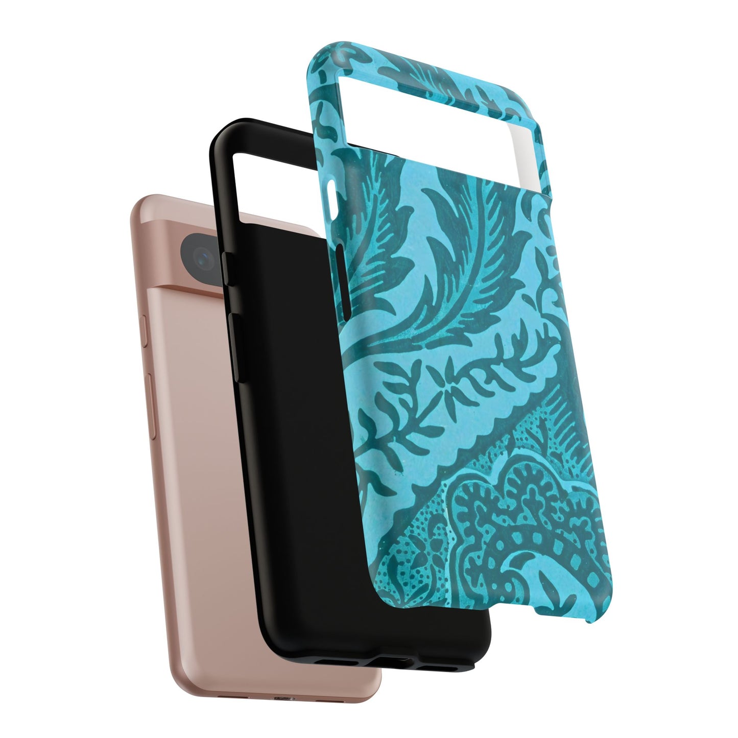 Protective Phone Case with Elegant Teal Design, Tough Cases, Floral Phone Cover, Stylish Smartphone Protection, Gifts for Her, Trendy [...]