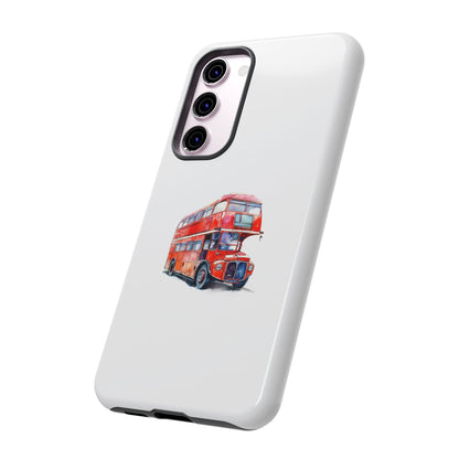 Vintage Red Double-Decker Bus Phone Case - Tough & Stylish