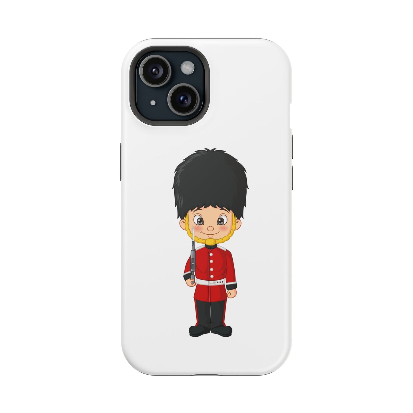 Cute Cartoon Soldier Magnetic Tough Case, Kid's Phone Cover, Fun Gift for Children, Birthday Present, Youth Accessories, Durable Protection