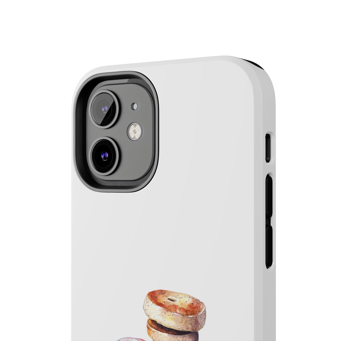 Artistic Bagel & Jam Phone Case - Tough, Durable Design for Food Lovers