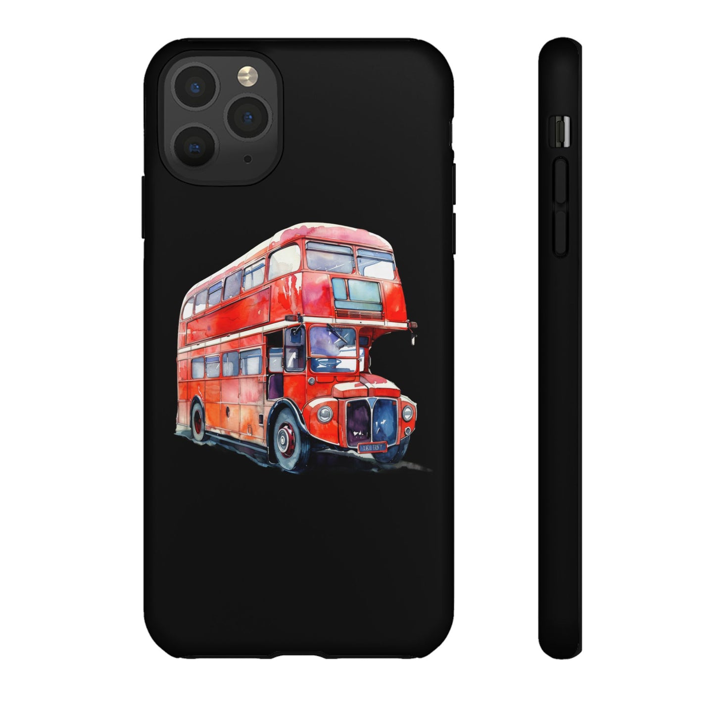 London Bus Phone Case, Tough iPhone Cover, Unique Gift for Travelers, Vintage Style Accessories, Holiday Present Idea