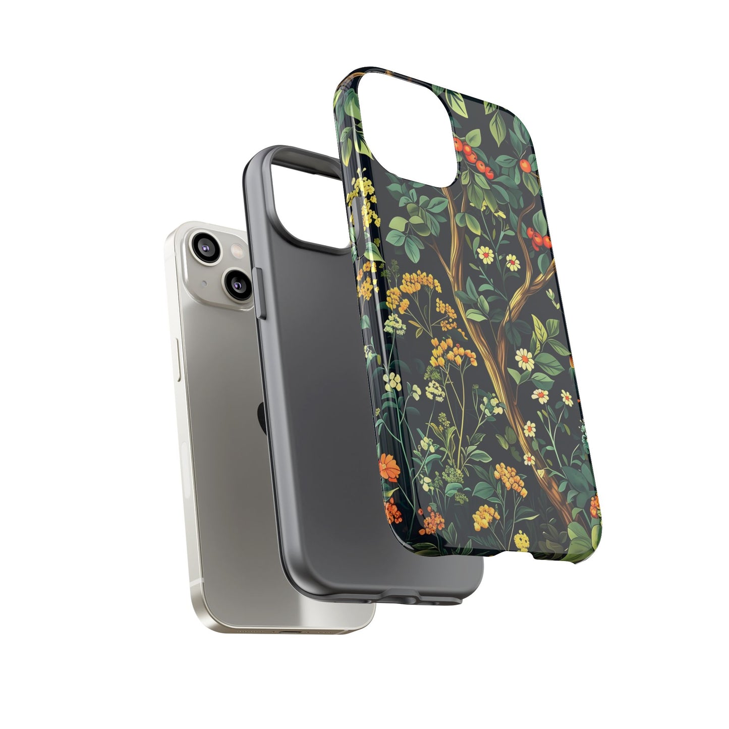 Floral iPhone Case, Nature Inspired Tough Case, Botanical Phone Cover, Eco-Friendly Gift, Unique Floral Design