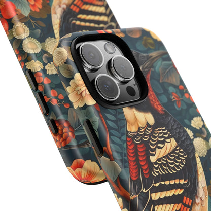 Nature-Inspired Phone Case with Floral Art, Tough Phone Cover, Protective Case, Gift for Nature Lovers, Unique Phone Accessory