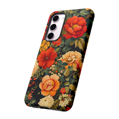 Floral Phone Case, Tough Cases, Decorative Tech Accessories, Gift for Her, Nature Lover Gift, Boho Style Case, Spring Floral Cover