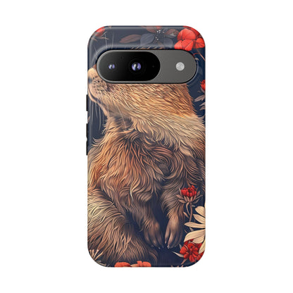Floral Critter Phone Case, Tough Cases for Animal Lovers, Protective Cases for Phones, Unique Gift for Wildlife Enthusiasts