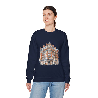 Unisex Heavy Blend™ Crewneck Sweatshirt - Classic British Architecture - Elegant Historic Building