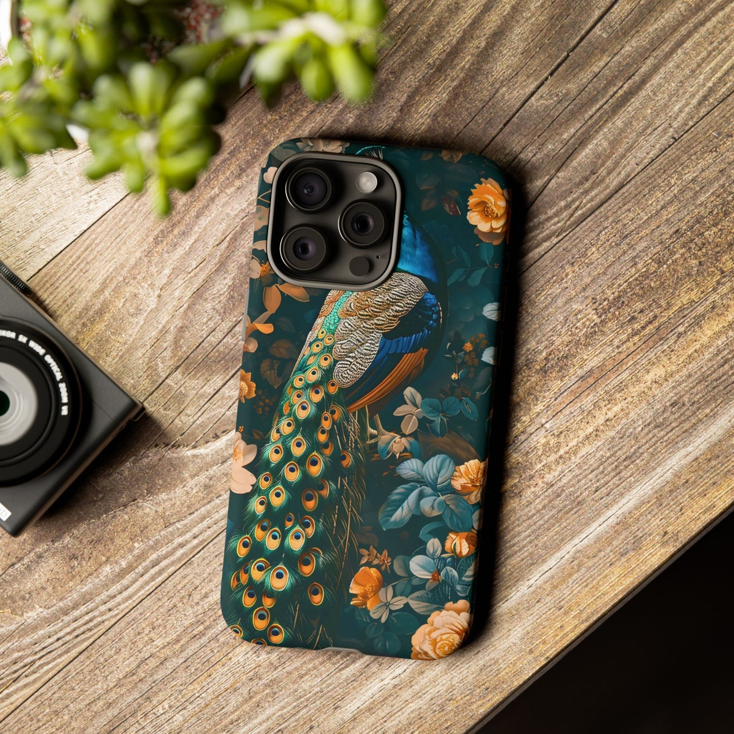 Peacock Phone Case - Elegant Floral Design, Tough Case for Protection, Unique Gift for Nature Lovers, Stylish Accessory, Eco-Friendly