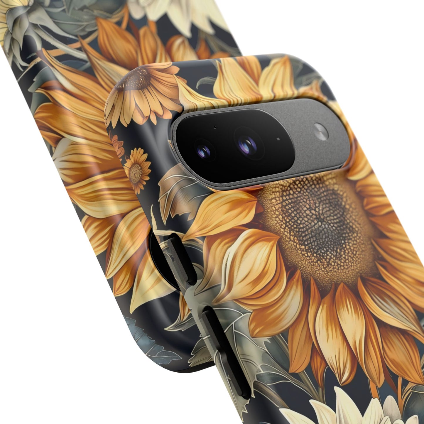 Floral Phone Case for Tough Cases, Sunflower Design, Nature Lover Gift, Birthday Present, Eco-Friendly Accessories, Summer Vibes