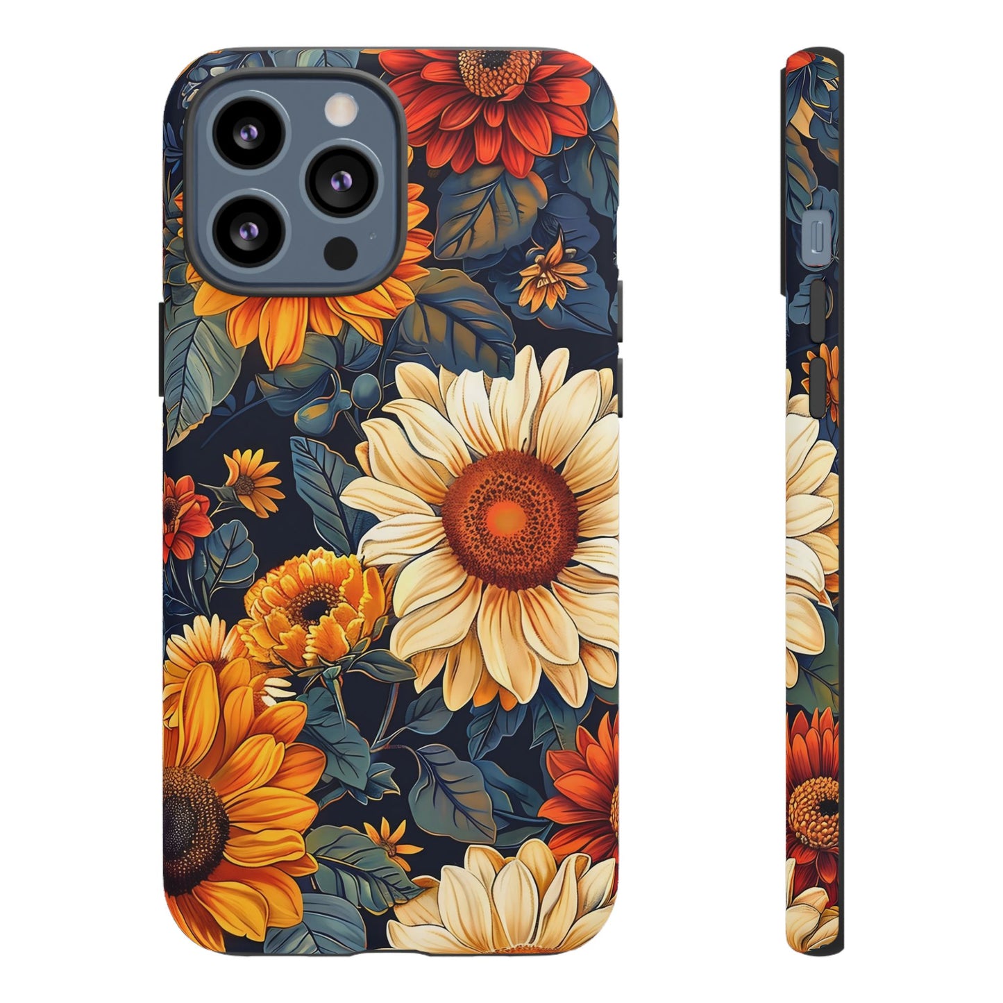 Floral Tough Phone Case | Sunflower Design, iPhone Cover, Protective Case, Gifts for Her, Floral Phone Accessory