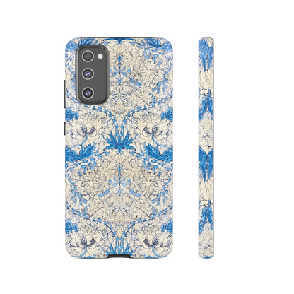 Elegant Floral Phone Case, Tough iPhone Cover, Stylish Mobile Protector, Blue Patterned Case, Unique Gift for Her