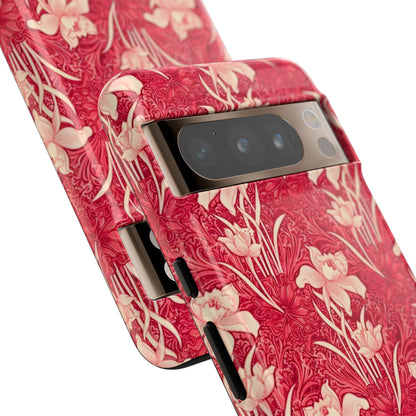Floral Tough Phone Case - Durable, Stylish Accessory, Perfect Gift for Her, Floral Pattern, Customizable, Ideal for Daily Use