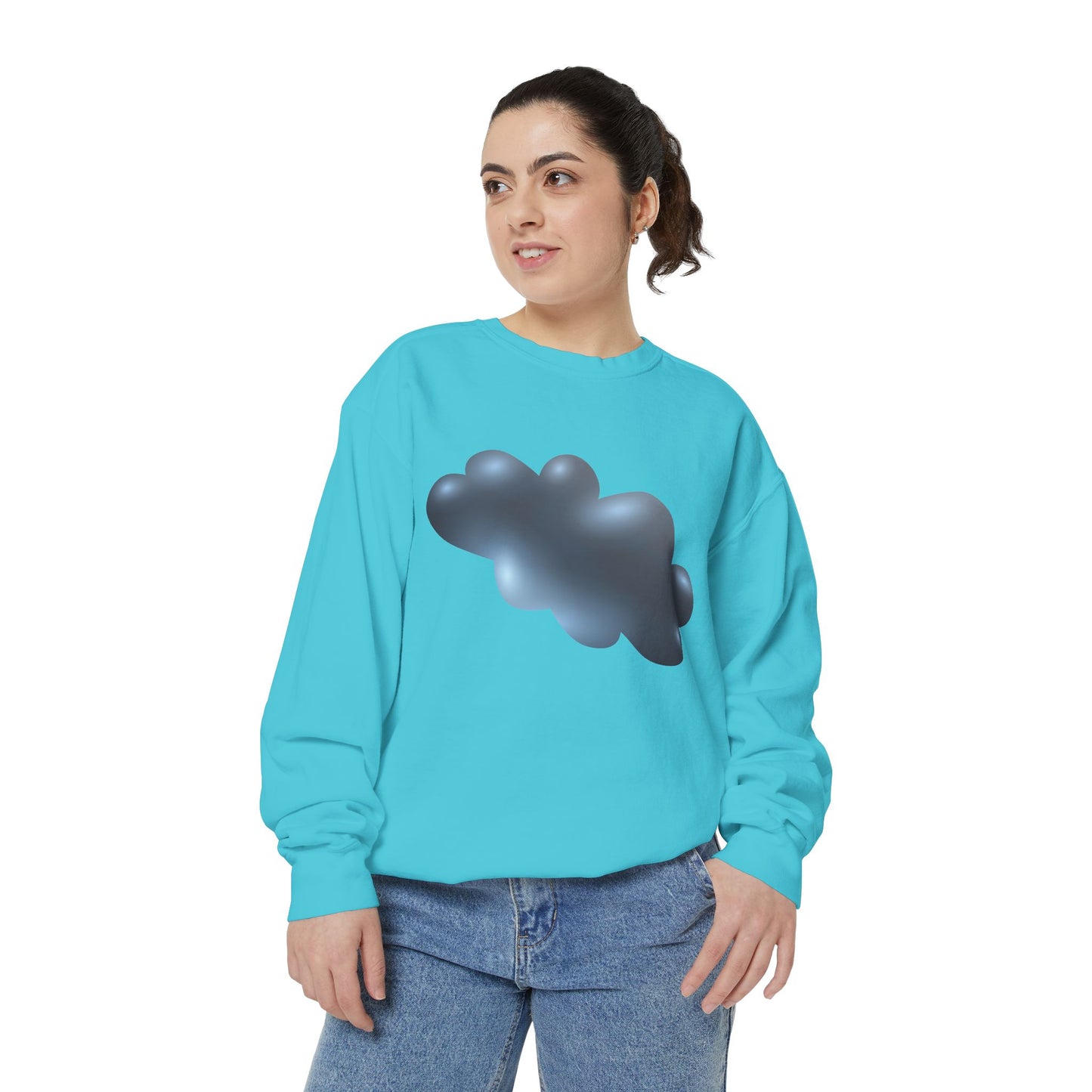 Unisex Garment-Dyed Sweatshirt - Serene Cloudscape - Dreamy Cloud Design