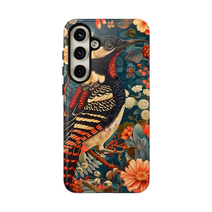Nature-Inspired Phone Case with Floral Art, Tough Phone Cover, Protective Case, Gift for Nature Lovers, Unique Phone Accessory
