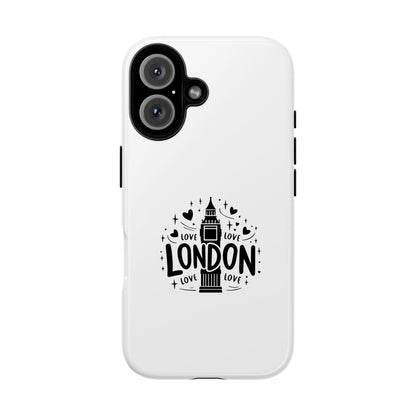 London Love iPhone Case | Tough Cases, London Theme, Gift for Travelers, Unique Phone Accessory, Cute Tech Gifts