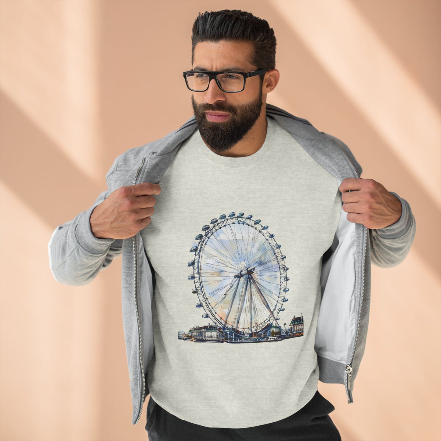 Unisex Crewneck Sweatshirt - London Eye - Iconic Ferris Wheel