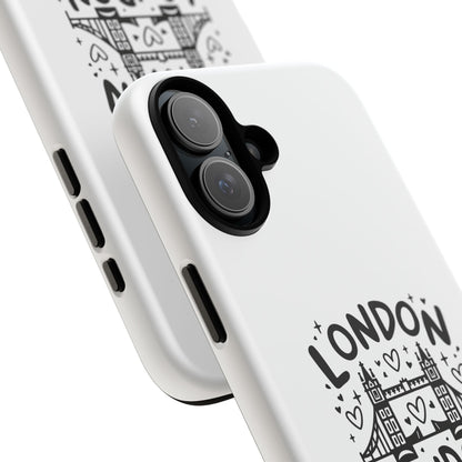 London-Themed Tough Phone Case - Chic & Stylish Protection