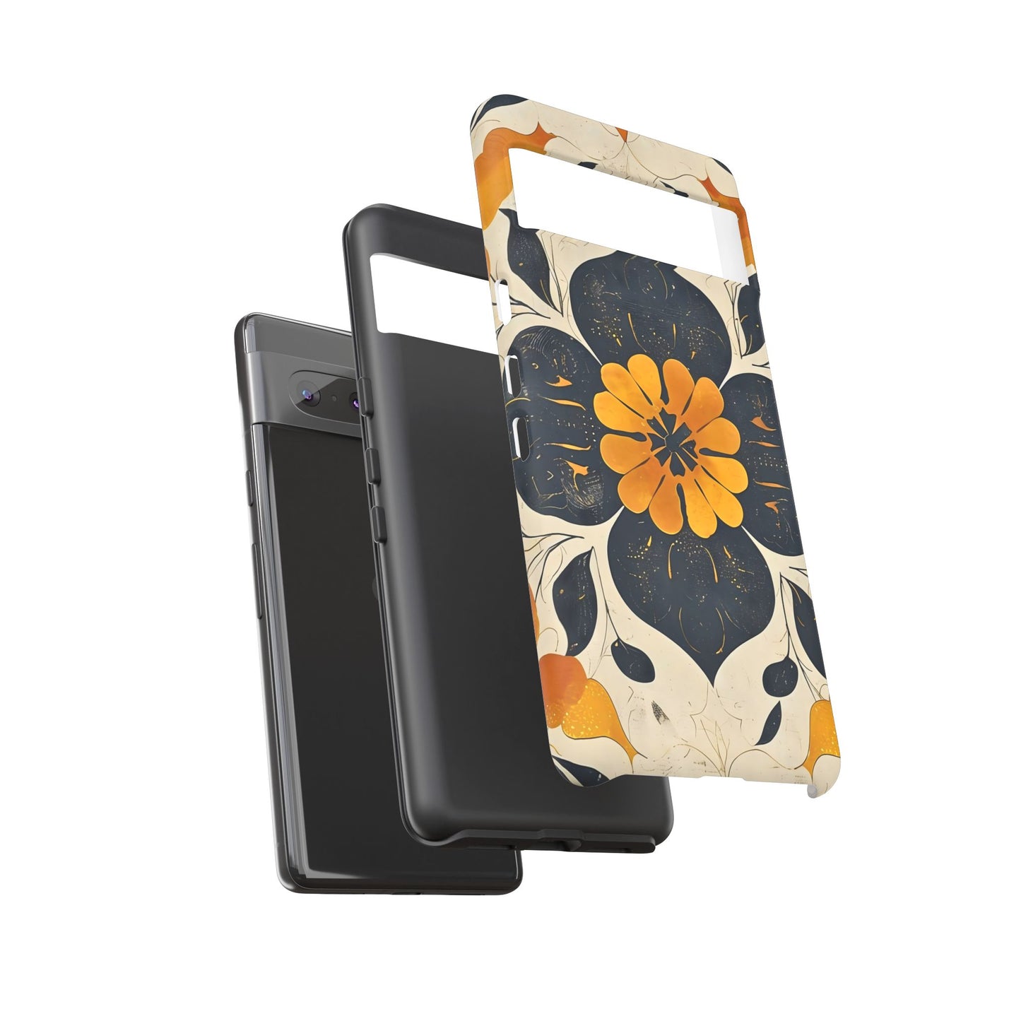 Floral Phone Case - Tough Cases, Botanical iPhone Cover, Vintage Flower Design, Durable Smartphone Protection, Unique Gift Idea