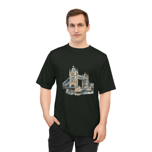 Unisex Zone Performance T-shirt - London Bridge - Iconic Landmark and Historical Beauty