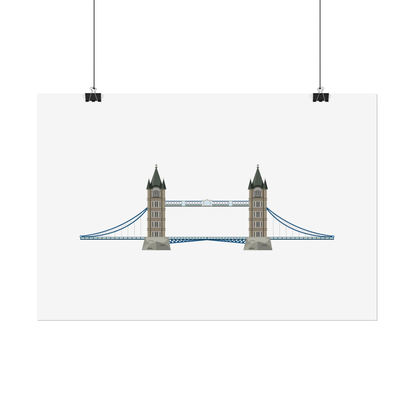 Tower Bridge Rolled Poster, London City Decor, Wall Art, Gift for Travelers, Home Aesthetic, UK Wall Art