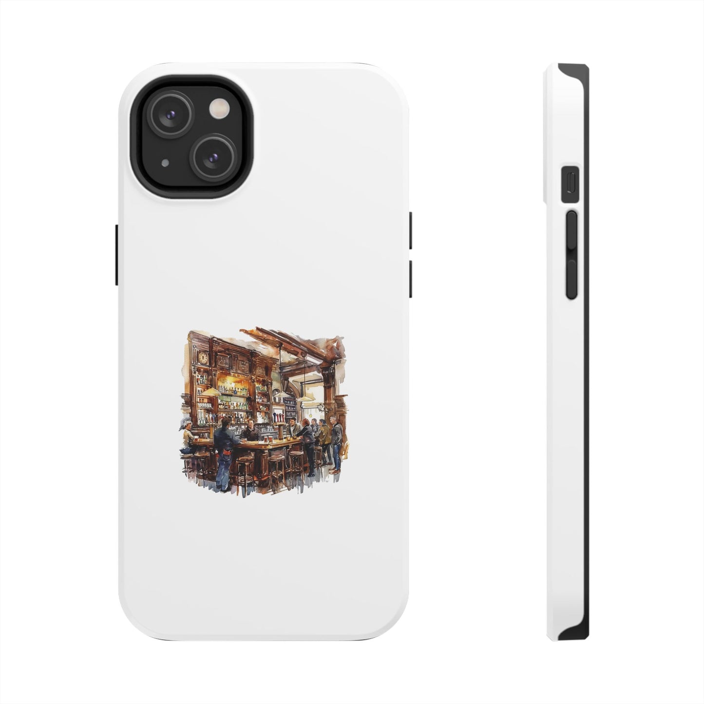 Vintage Pub Scene Tough Phone Case - Durable, Stylish Protection for Bar Lovers