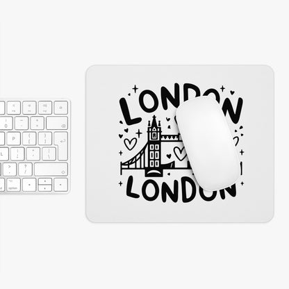 London-Themed Mouse Pad, Cute London Souvenir Mouse Pad, Stylish Home Office Decor, Gift for Travelers, London Bridge Design