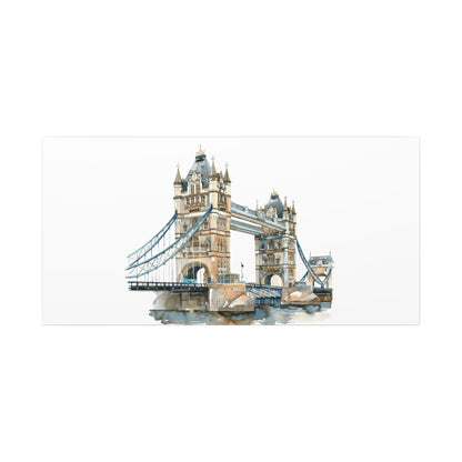 London Bridge Matte Canvas Wall Art, Elegant Home Decor, Unique Gift for Art Lovers, Travel Enthusiast Wall Decor, Modern Aesthetic