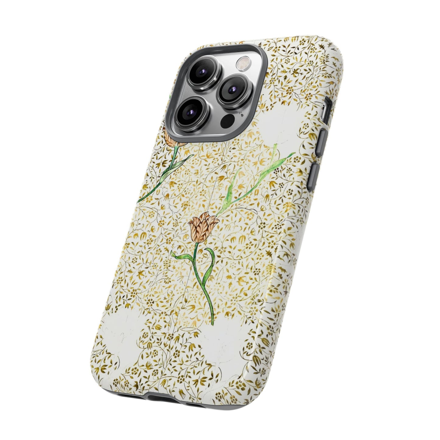 Elegant Floral Phone Case, Tough Cases for iPhone, Stylish Smartphone Cover, Protection with Floral Art, Unique Gift for Her