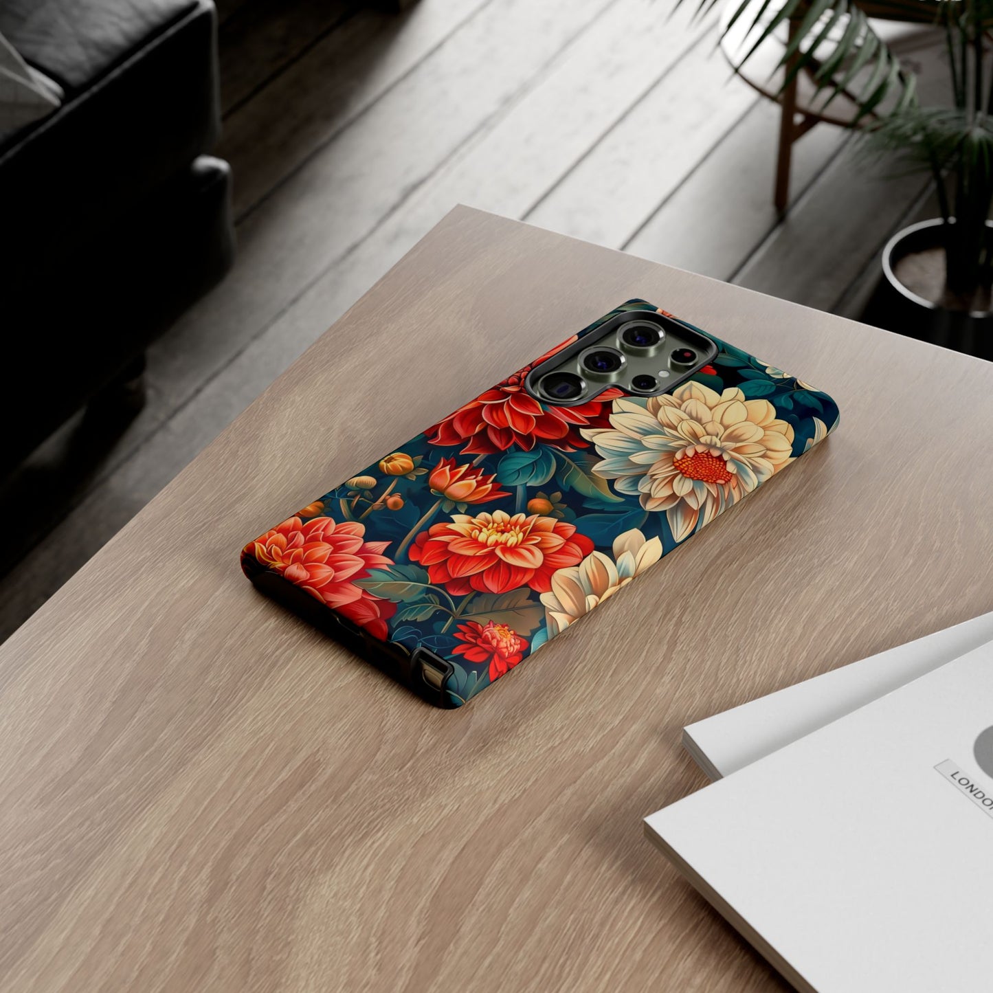 Floral Phone Case - Vibrant Tough Cases, Stylish Floral Cell Phone Cover, Gift for Her, Trendy Phone Accessory, Flower Design