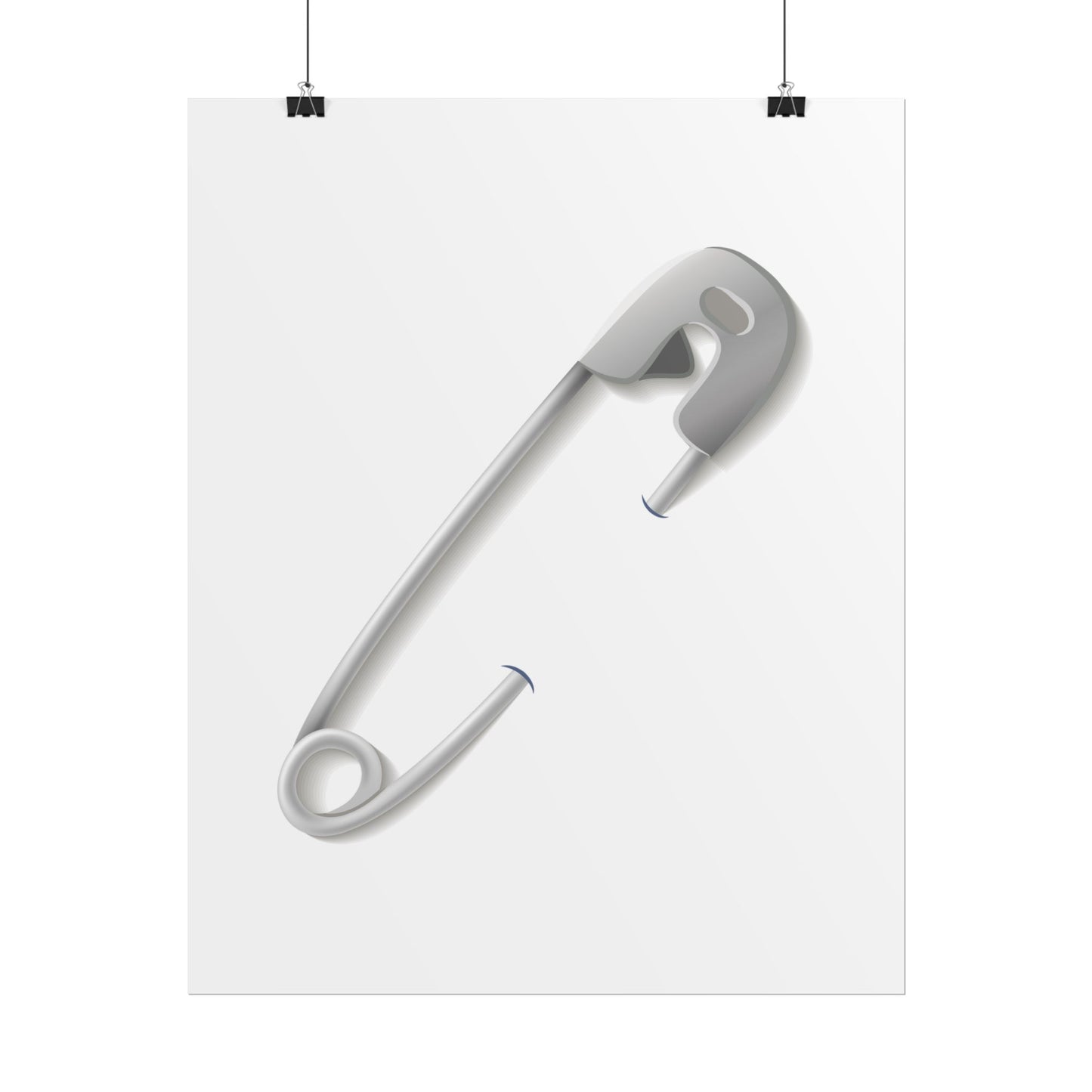 Minimalist Safety Pin Wall Art, Modern Decor, Unique Gift, Home Aesthetic, Art Print, Rolled Poster, Contemporary Interior Design