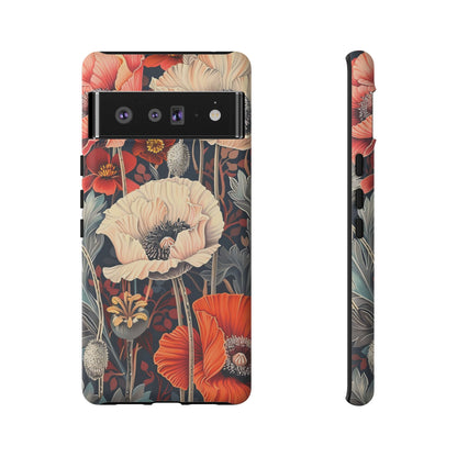 Floral iPhone Case, Tough Phone Cover, Artistic Protection, Flower Design, Unique Gift for Her, Phone Accessory, Trendy Tech