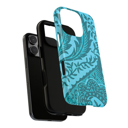 Protective Phone Case with Elegant Teal Design, Tough Cases, Floral Phone Cover, Stylish Smartphone Protection, Gifts for Her, Trendy [...]