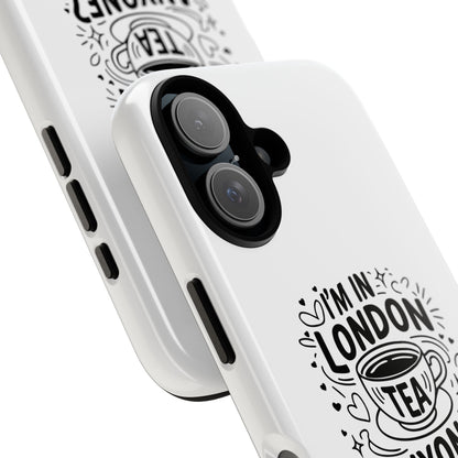 Phone Case with Tea Design, London Souvenir, Travel Accessory, Gift for Tea Lovers, Fun Phone Cover, Unique Mobile Case