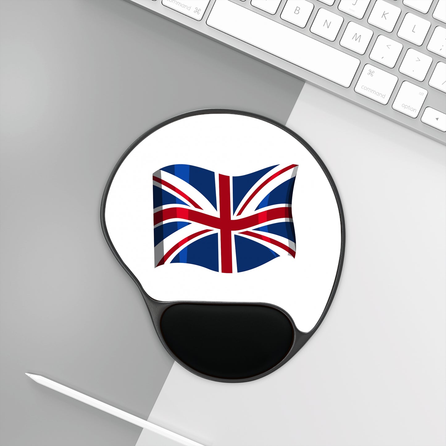 UK Flag Wrist Rest Mouse Pad, Office Decor, Gamer Gift, Workstation Accessory, British Pride