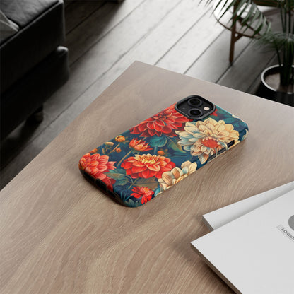 Floral Phone Case - Vibrant Tough Cases, Stylish Floral Cell Phone Cover, Gift for Her, Trendy Phone Accessory, Flower Design