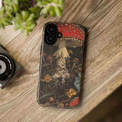 Mushroom Phone Case, Tough iPhone Cover, Nature Lover Gift, Unique Cell Phone Accessory, Fungi Art Design, Eco-Friendly Protection