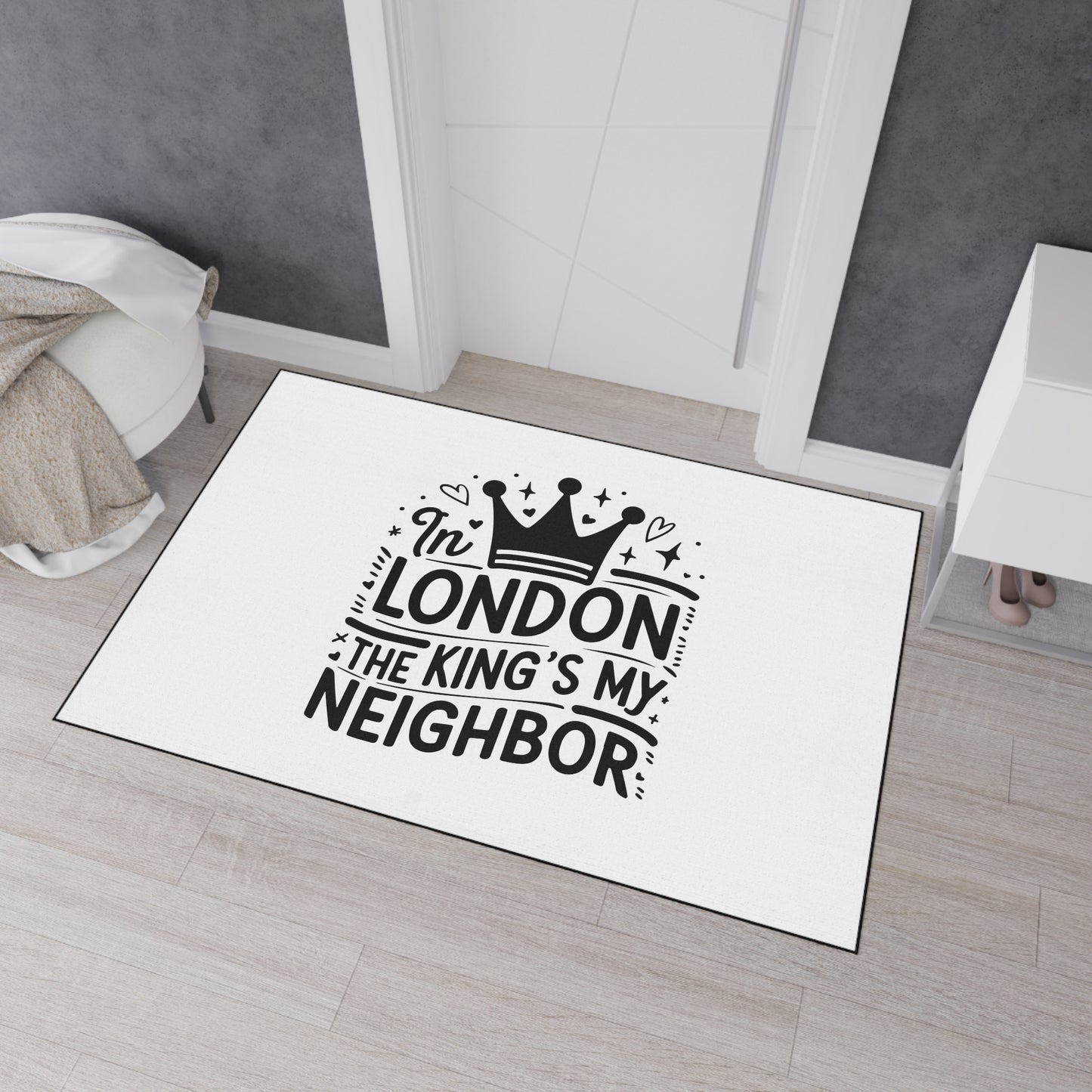 London-Themed Heavy Duty Floor Mat, Durable Entrance Rug, Home Decor, Gift for Housewarming, Fans of London, Interior Design