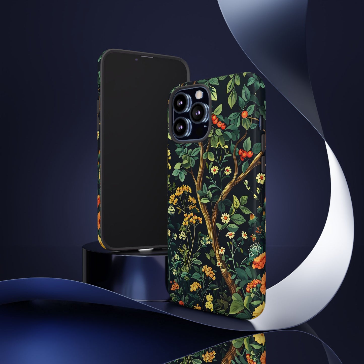 Floral iPhone Case, Nature Inspired Tough Case, Botanical Phone Cover, Eco-Friendly Gift, Unique Floral Design