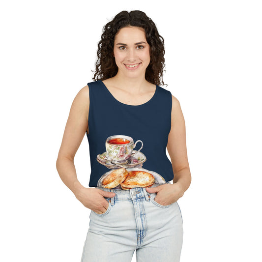 Unisex Garment-Dyed Tank Top - Pomp and Plate - Traditional Royal British Meals