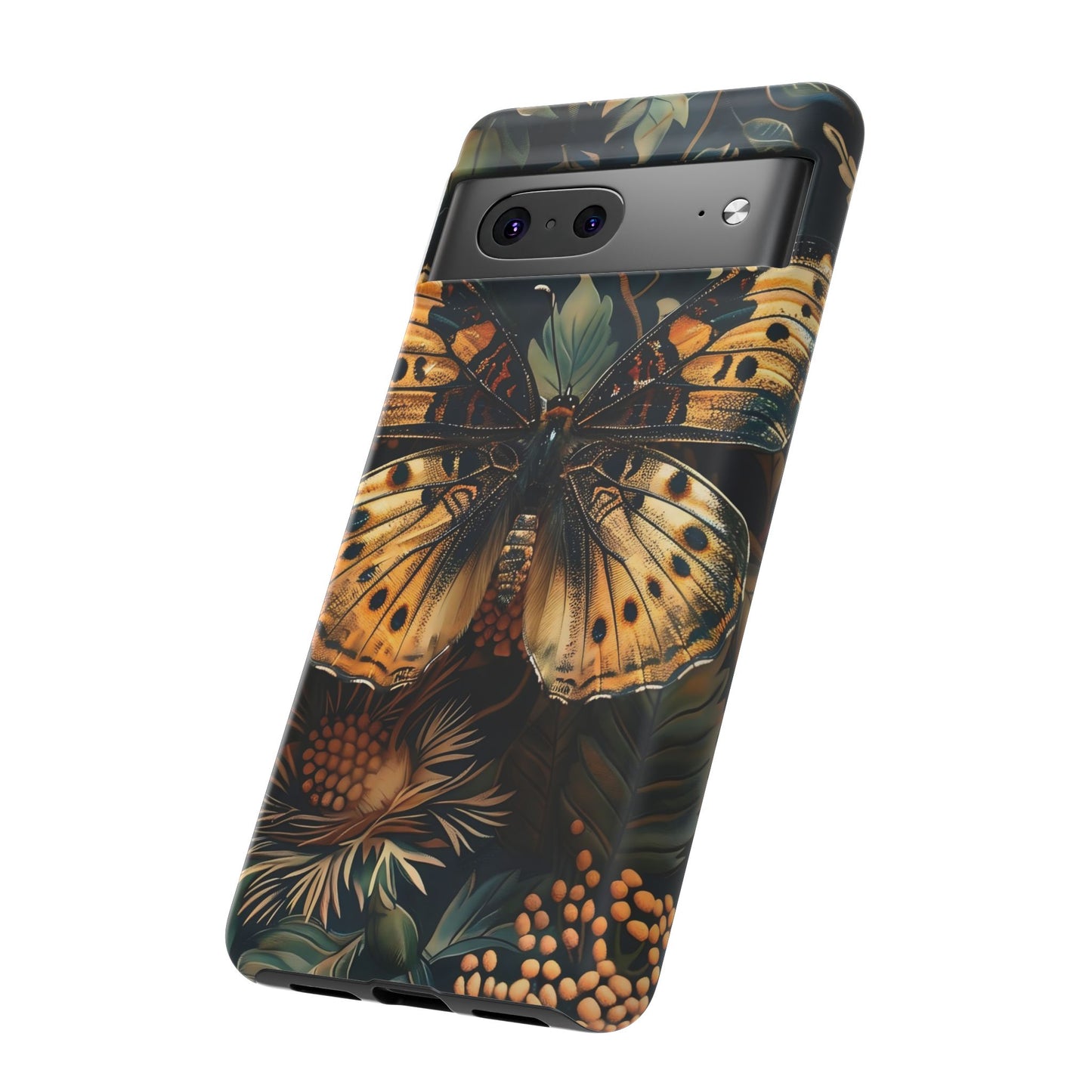 Butterfly Floral Phone Case, Tough Cases, Protective Cover, Unique Gift, Nature Lover, Art Print, Spring Decor