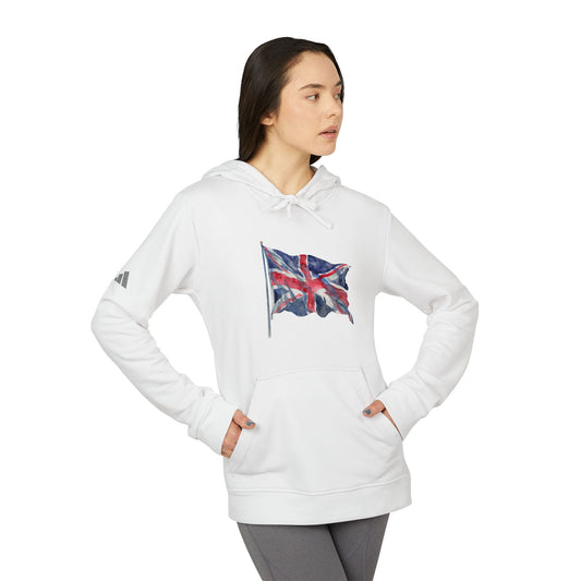 Adidas Unisex Fleece Hoodie - British Flag Design