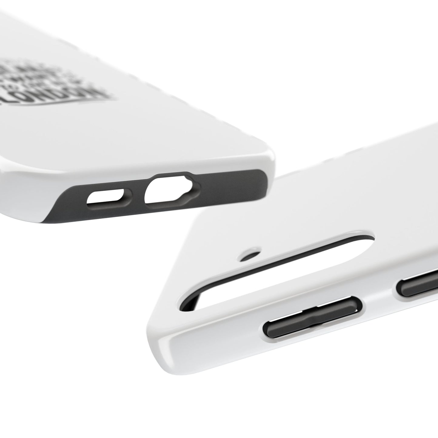 London-Themed Tough Phone Case - "I Want to Live in London" Design