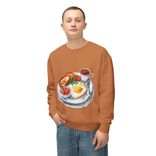 Unisex Lightweight Crewneck Sweatshirt - British Food - Traditional Dishes and Culinary Delights