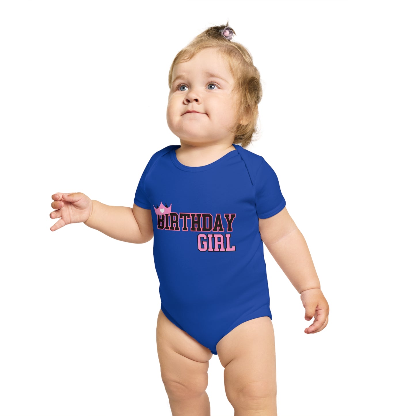 Birthday Girl Short Sleeve Baby Bodysuit - Cute Infant outfit for Celebrations