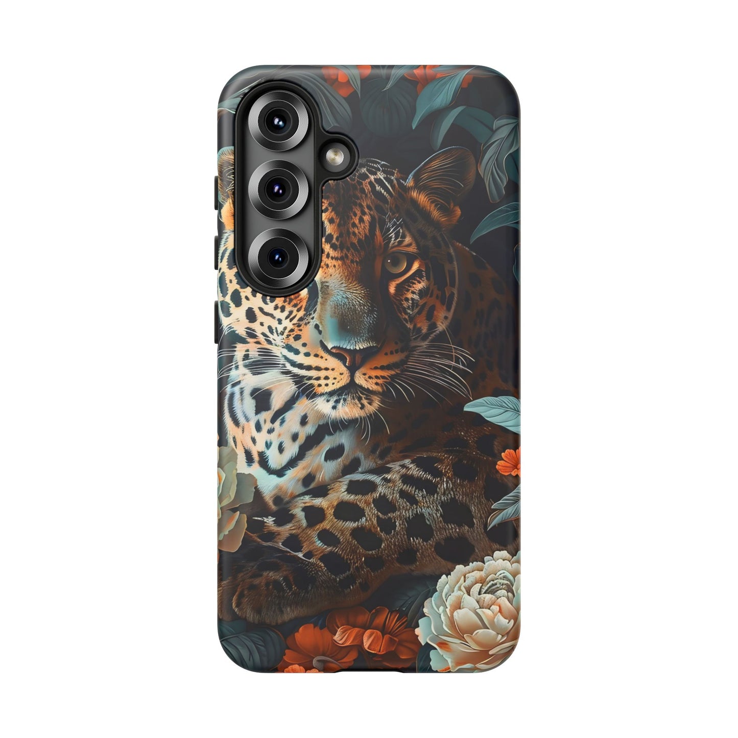 Wildlife Phone Case with Leopard Design | Tough Cases, Animal Prints, Floral Phone Cover, Gift for Nature Lovers, Unique Phone Accessories