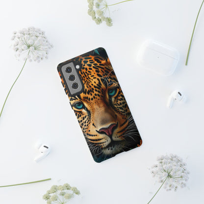 Leopard Print Phone Case, Tough Cases for Animal Lovers, Unique Phone Cover Gift, Stylish Tech Accessory, Wild Animal Art