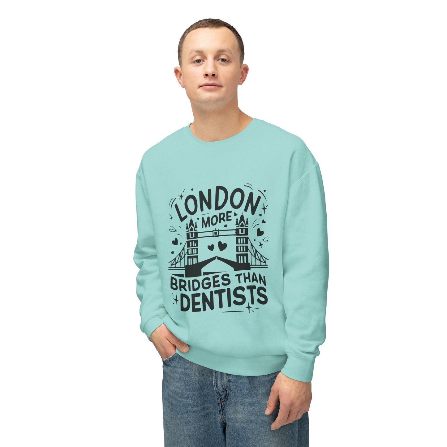 Unisex Lightweight Crewneck Sweatshirt - London is having more Bridges