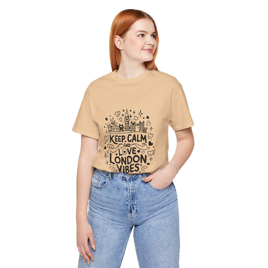 Unisex Jersey Short Sleeve Tee - Keep Calm and love London Vibes