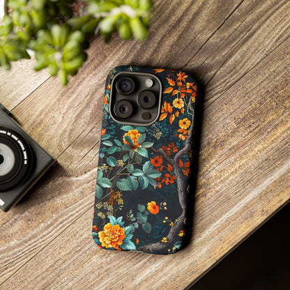 Floral Phone Case | Tough Cases, Protective Cover, Gift for Her, Autumn Vibes, Floral Phone Accessory, Unique Design