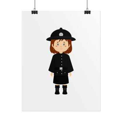 Charming Firefighter Rolled Posters for Kids' Rooms, Playful Wall Art, Fire Safety Decor, Kids' Gifts, Educational Prints